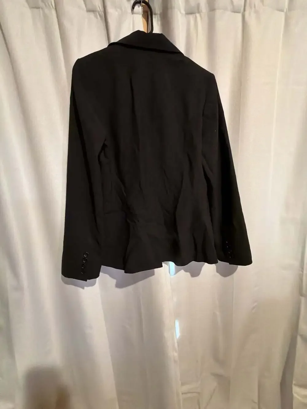 Banana Republic Black Wool Stretch Two-Button Blazer Jacket Size 6